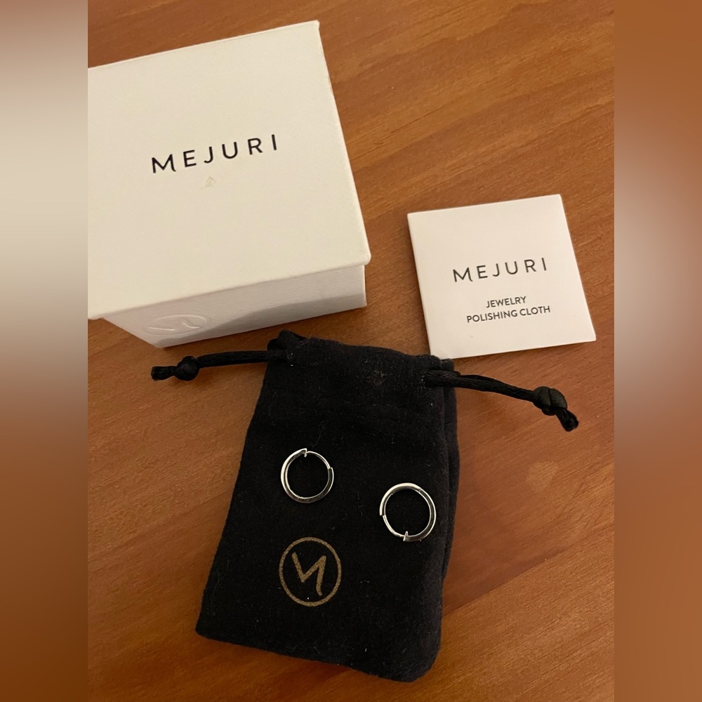 Mejuri 14K White Gold Hoops